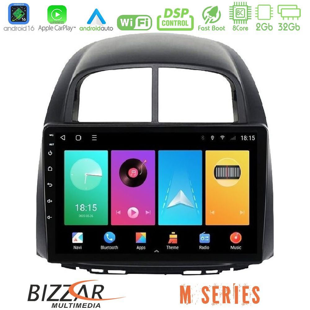 Bizzar M Series 8Core Android16 2+32GB Daihatsu Sirion/Subaru Justy Navigation Multimedia Tablet 10"