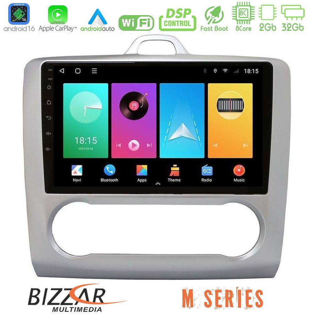 Bizzar M Series 8Core Android16 2+32GB Ford Focus Auto AC Navigation Multimedia Tablet 9"