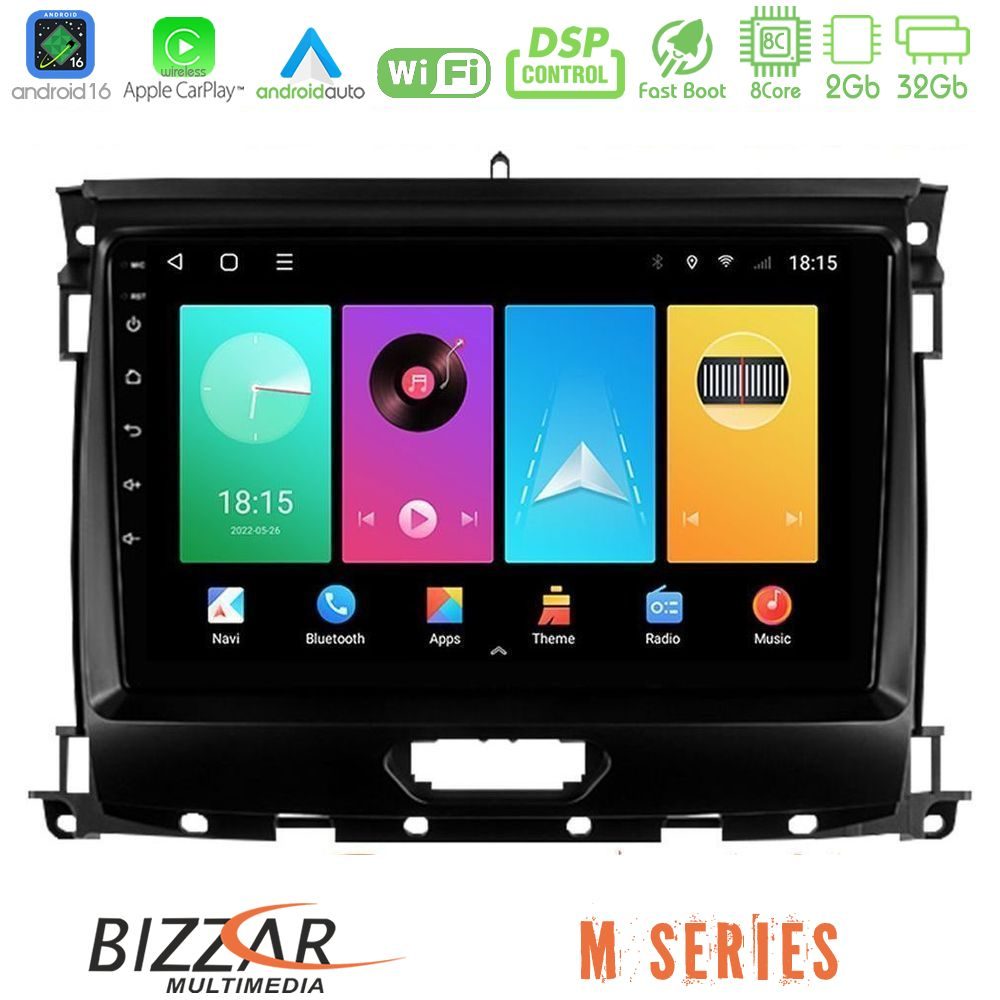 Bizzar M Series 8Core Android16 2+32GB Ford Ranger 2017-2022 Navigation Multimedia Tablet 9"