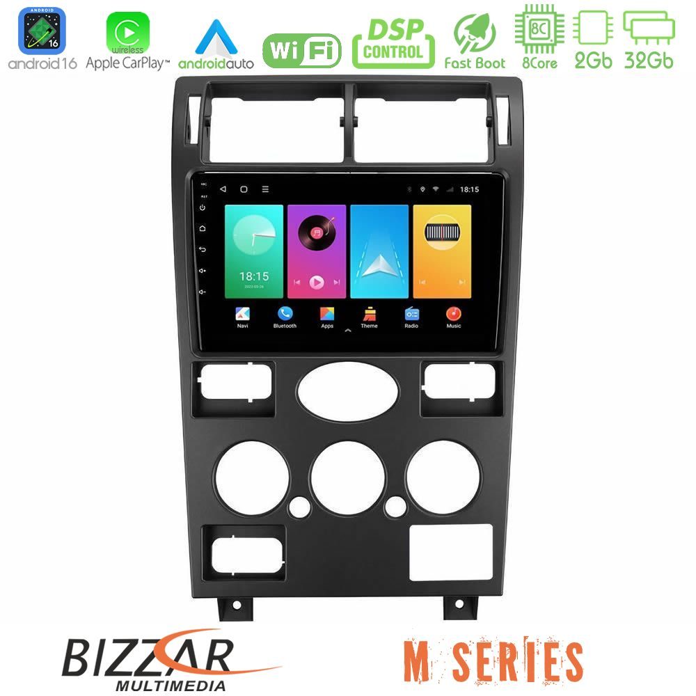 Bizzar M Series 8Core Android16 2+32GB  Ford Mondeo 2001-2004 Navigation Multimedia Tablet 9"