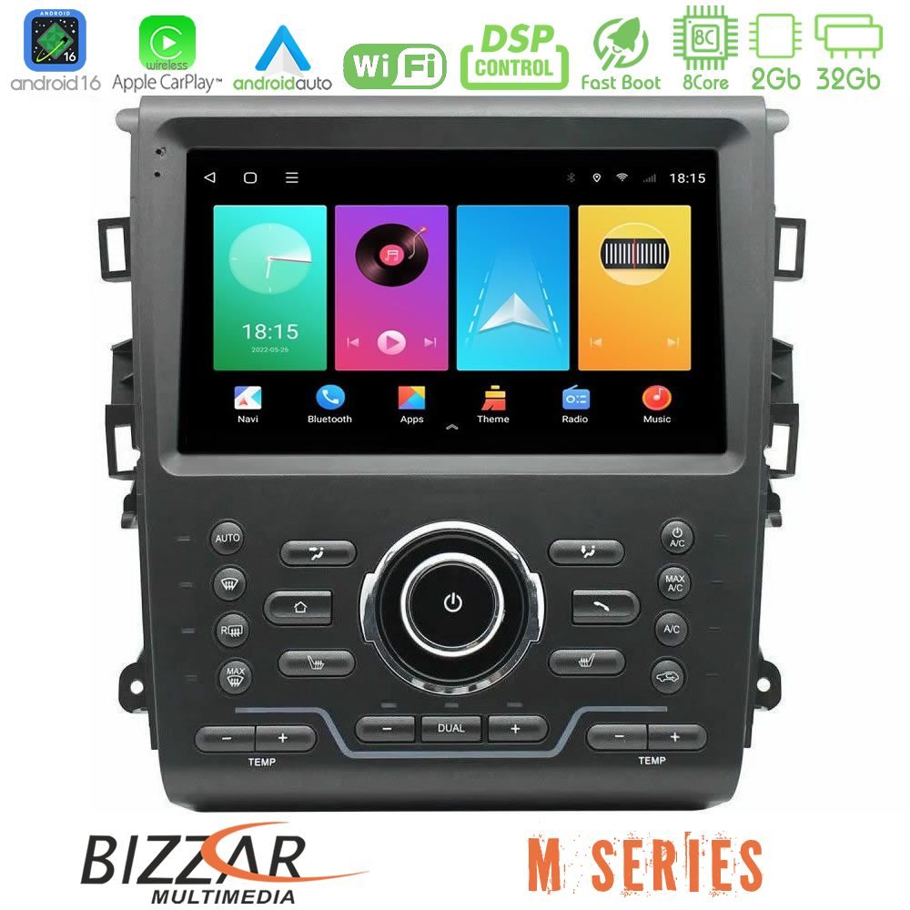 Bizzar M Series 8Core Android16 2+32GB Ford Mondeo 2014-2021 Navigation Multimedia Tablet 9"