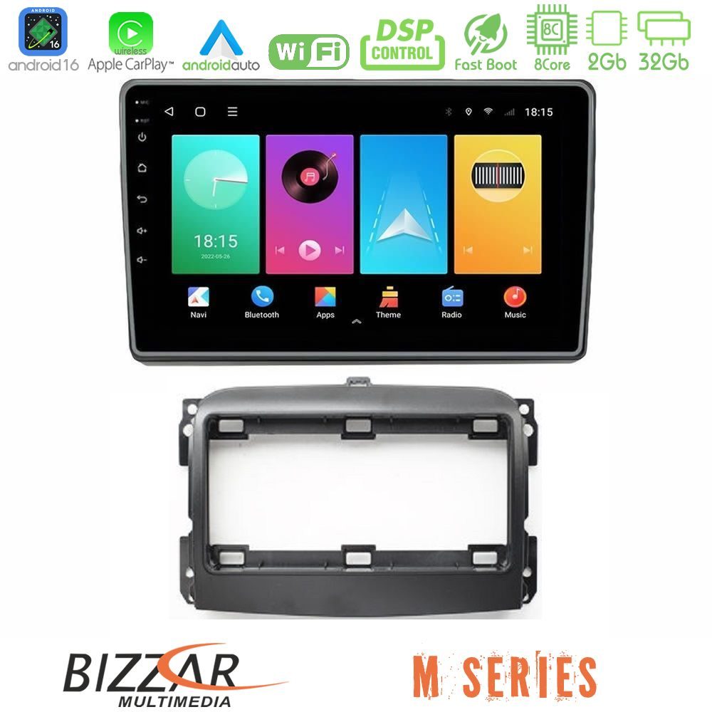 Bizzar M Series 8Core Android16 2+32GB Fiat 500L Navigation Multimedia Tablet 10"
