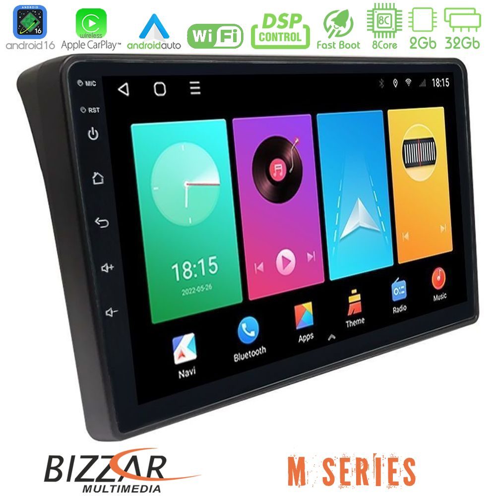 Bizzar M Series 8Core Android16 2+32GB Fiat Ducato/Citroen Jumper/Peugeot Boxer Navigation Multimedia Tablet 9"