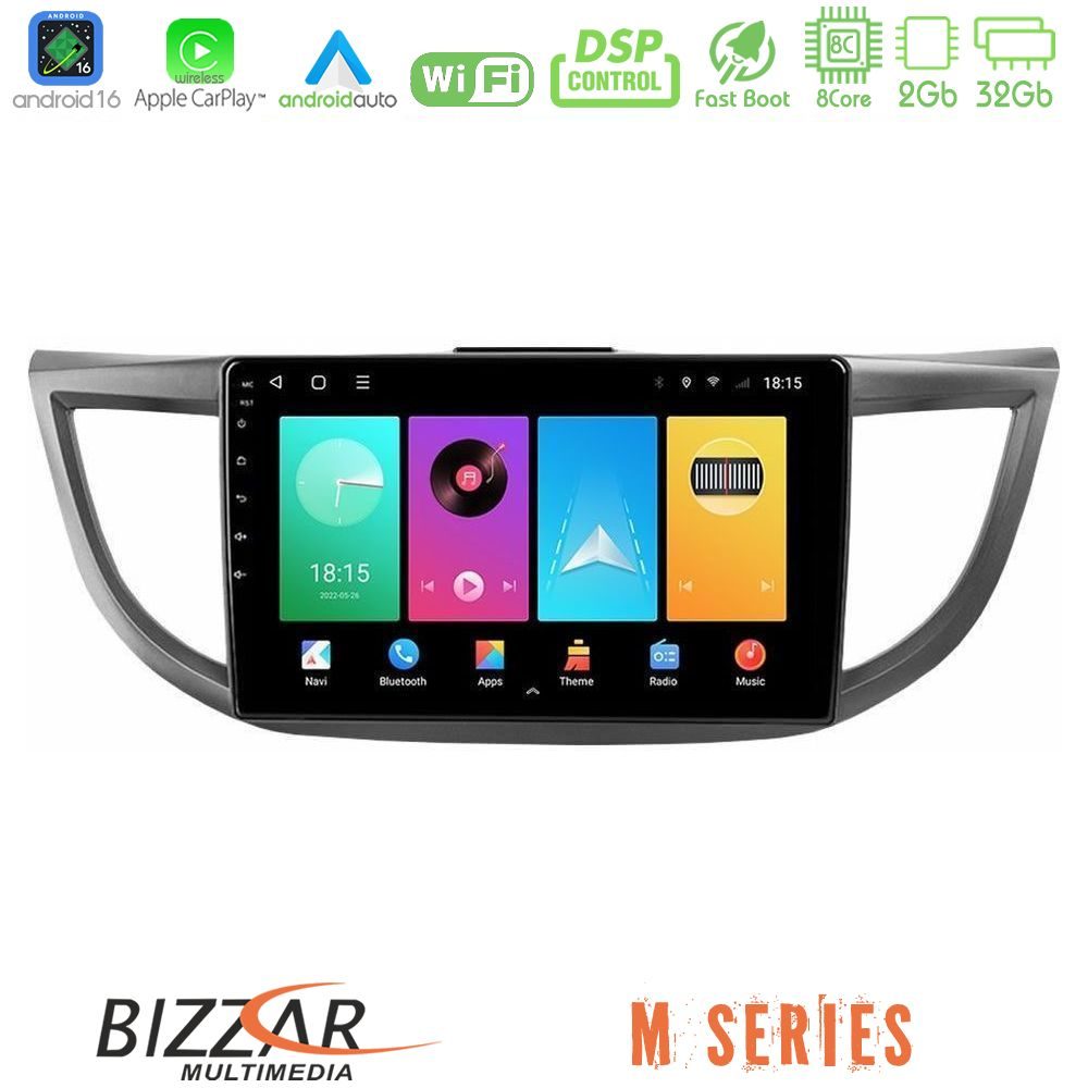 Bizzar M Series 8Core Android16 2+32GB Honda CRV 2012-2017 Navigation Multimedia Tablet 9"