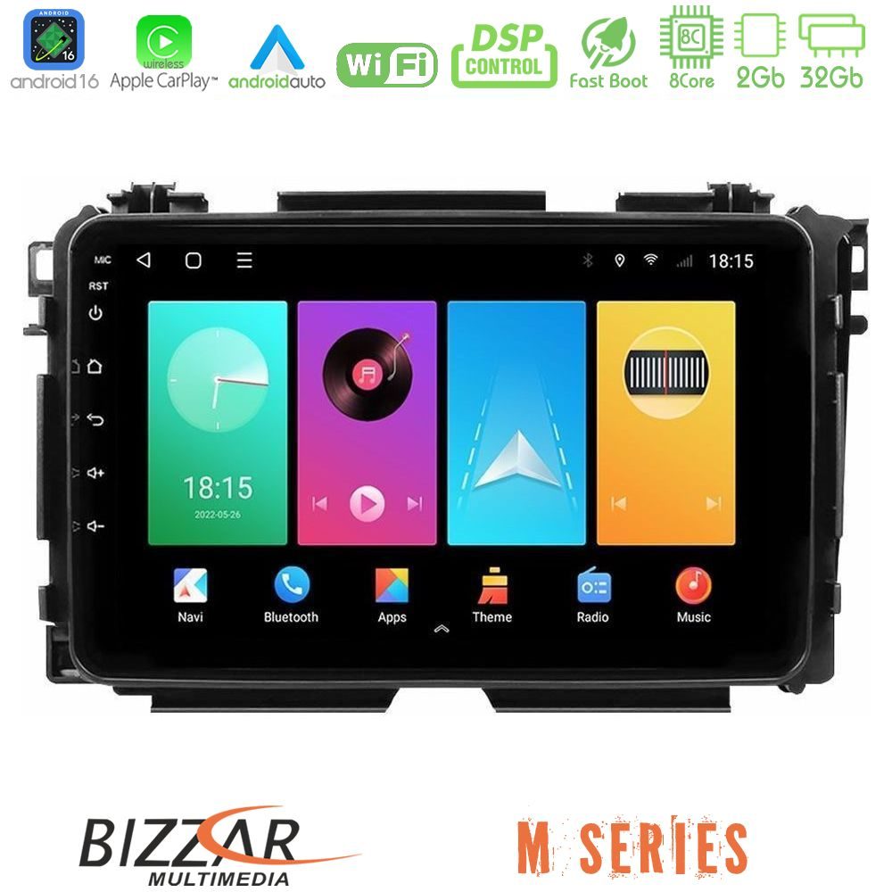 Bizzar M Series 8Core Android16 2+32GB Honda HR-V Navigation Multimedia Tablet 9"