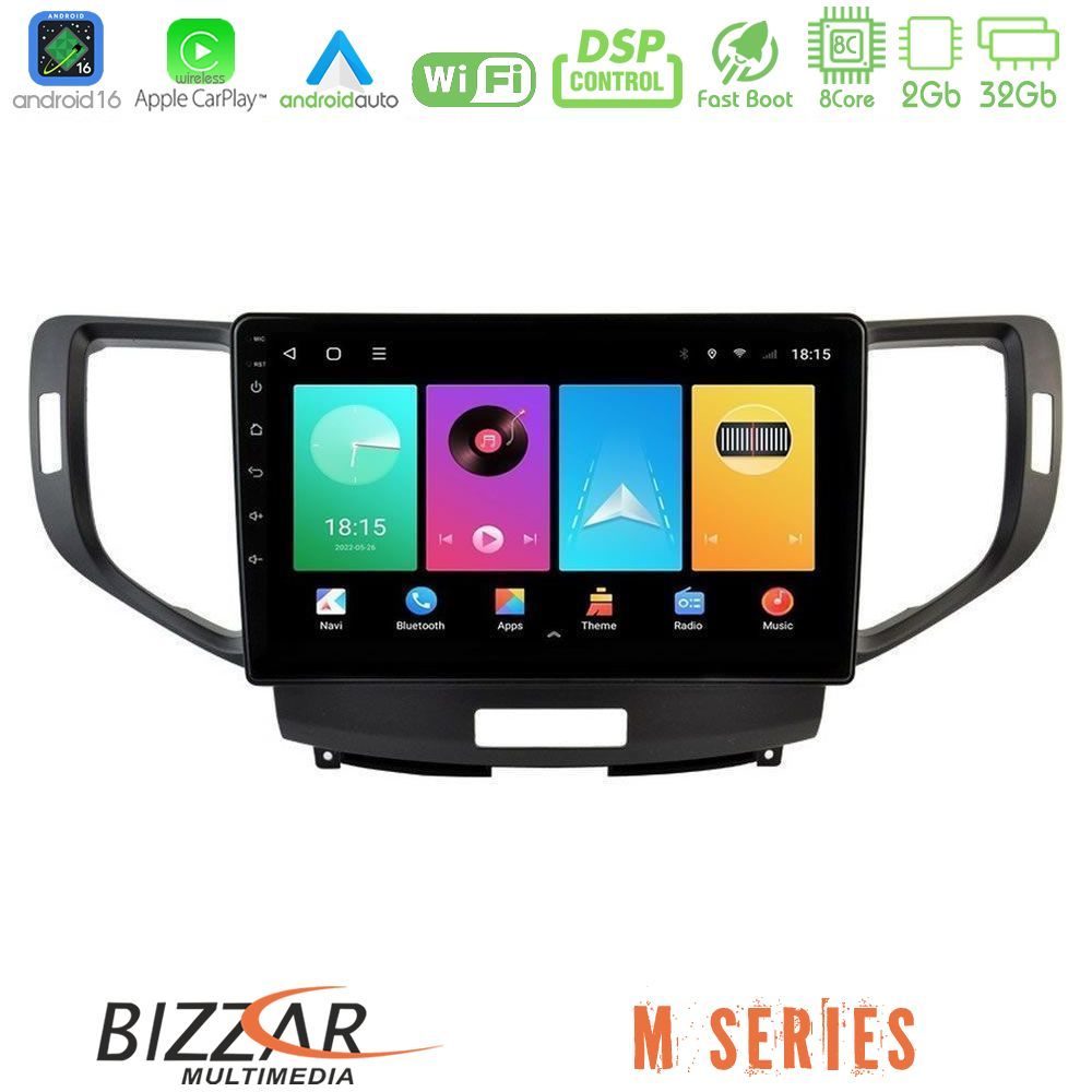 Bizzar M Series 8Core Android16 2+32GB Honda Accord 2008-2015 Navigation Multimedia Tablet 9"