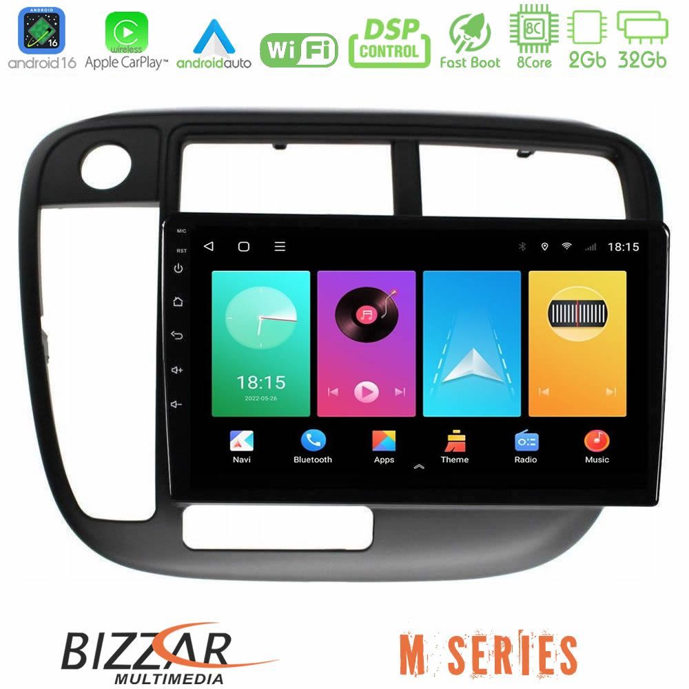 Bizzar M Series 8Core Android16 2+32GB Honda Civic 1995-2001 Navigation Multimedia Tablet 9"