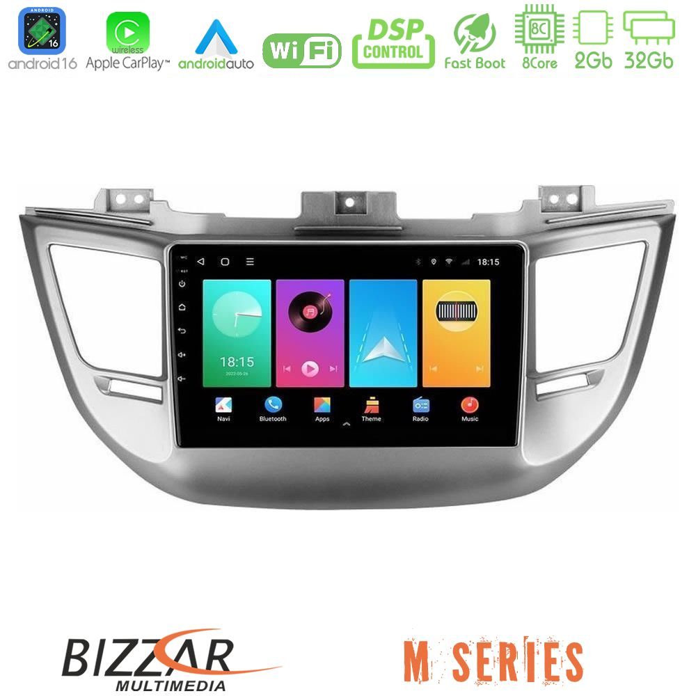 Bizzar M Series 8Core Android16 2+32GB  Hyundai Tucson 2015-2018 Navigation Multimedia Tablet 9"