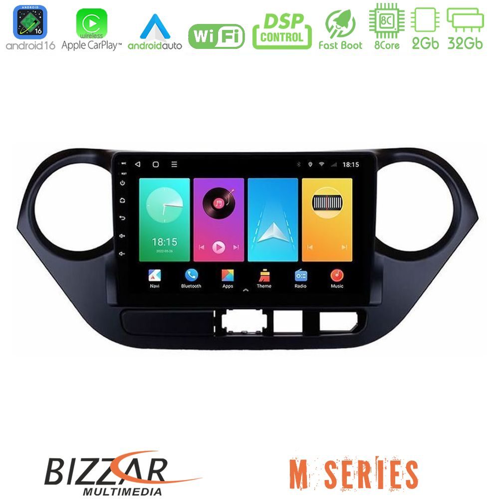 Bizzar M Series 8Core Android16 2+32GB  Hyundai i10 2014-2020 Navigation Multimedia Tablet 9"