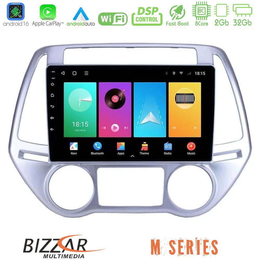 Bizzar M Series 8Core Android16 2+32GB  Hyundai i20 2012-2014 Navigation Multimedia Tablet 9"