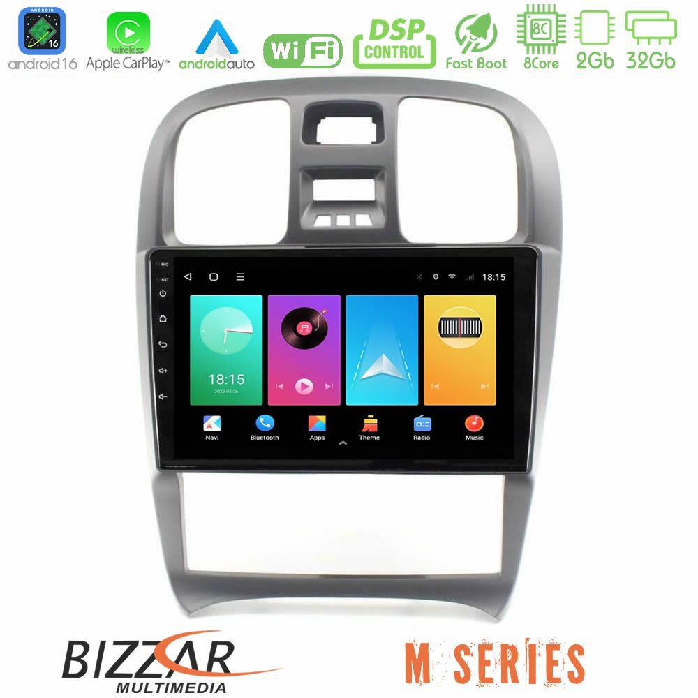 Bizzar M Series 8Core Android16 2+32GB Hyundai Sonata 2001-2005 Navigation Multimedia Tablet 9"