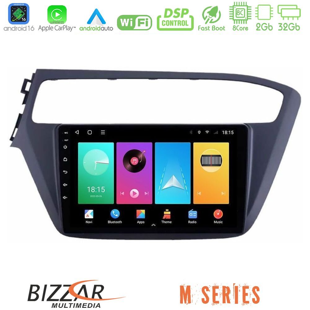 Bizzar M Series 8Core Android16 2+32GB  Hyundai i20 2018-2020 Navigation Multimedia Tablet 9"