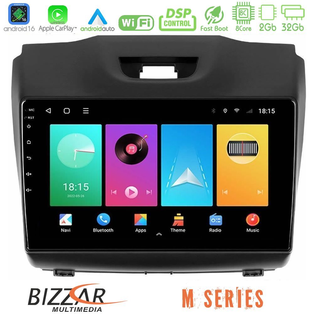 Bizzar M Series 8Core Android16 2+32GB  Isuzu D-MAX 2012-2019 Navigation Multimedia Tablet 9"