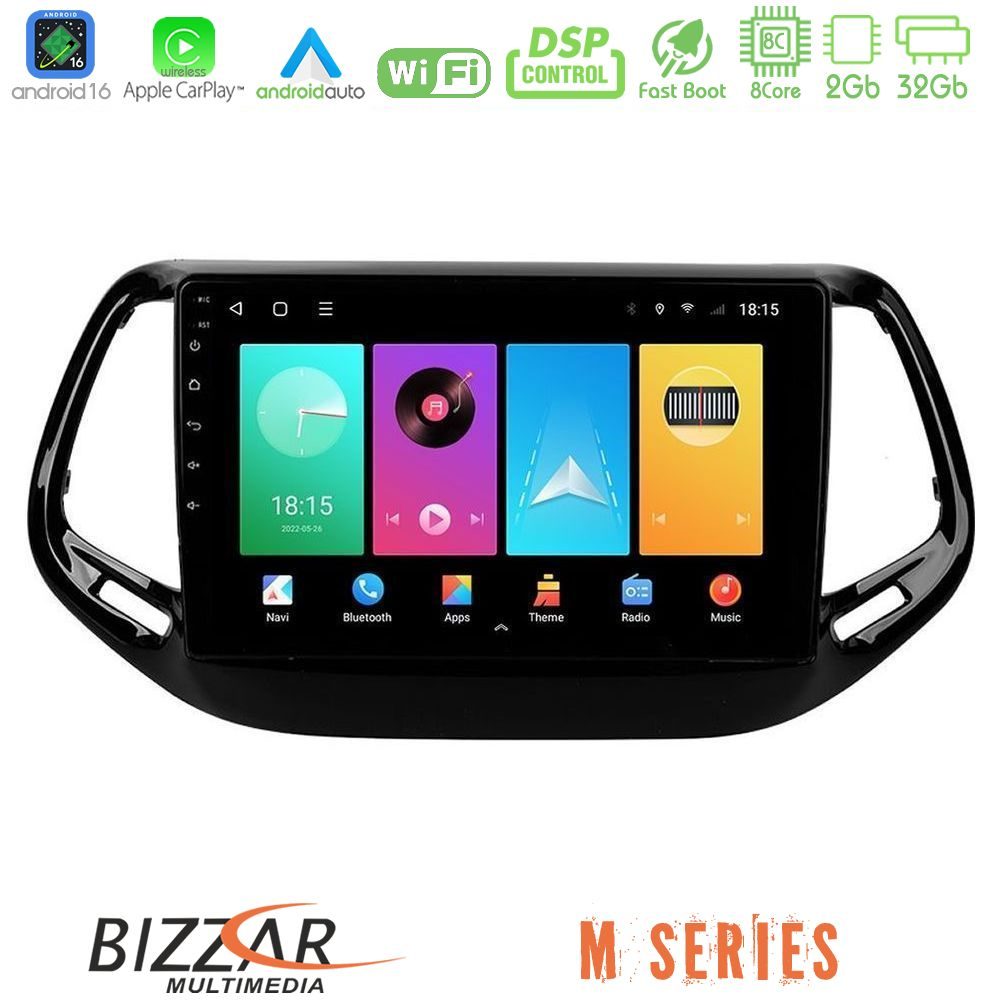 Bizzar M Series 8Core Android16 2+32GB  Jeep Compass 2017> Navigation Multimedia Tablet 10"