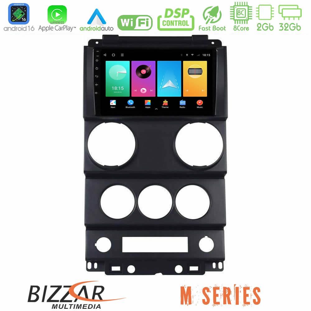 Bizzar M Series 8Core Android16 2+32GB  Jeep Wrangler 2Door 2008-2010 Navigation Multimedia Tablet 9"