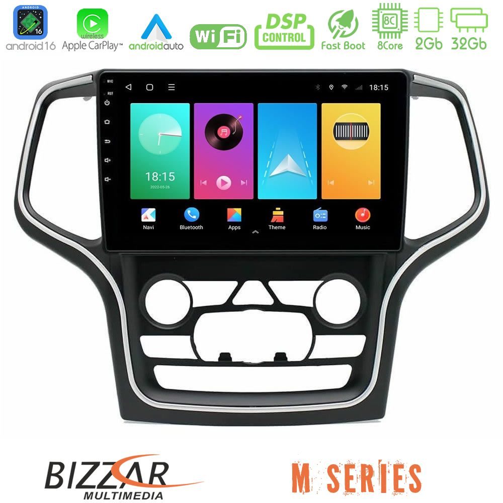 Bizzar M Series 8Core Android16 2+32GB Jeep Grand Cherokee 2014-2020 Navigation Multimedia Tablet 10"