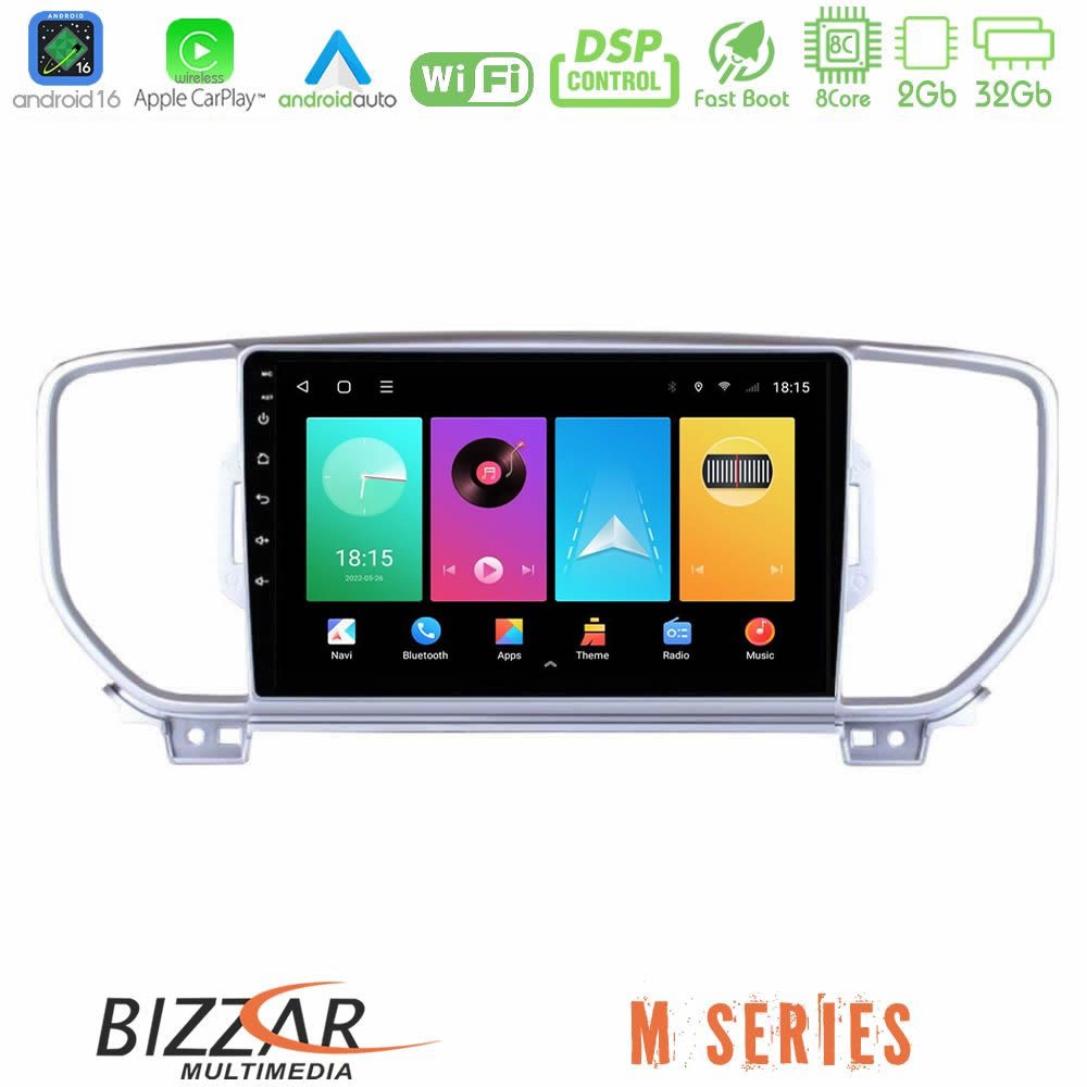 Bizzar M Series 8Core Android16 2+32GB Kia Sportage 2016-2018 Navigation Multimedia Tablet 9"