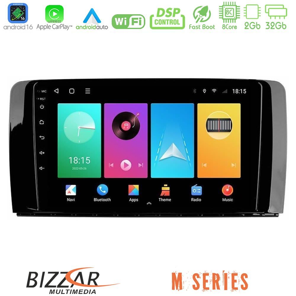 Bizzar M Series 8Core Android16 2+32GB Mercedes R Class Navigation Multimedia Tablet 9"