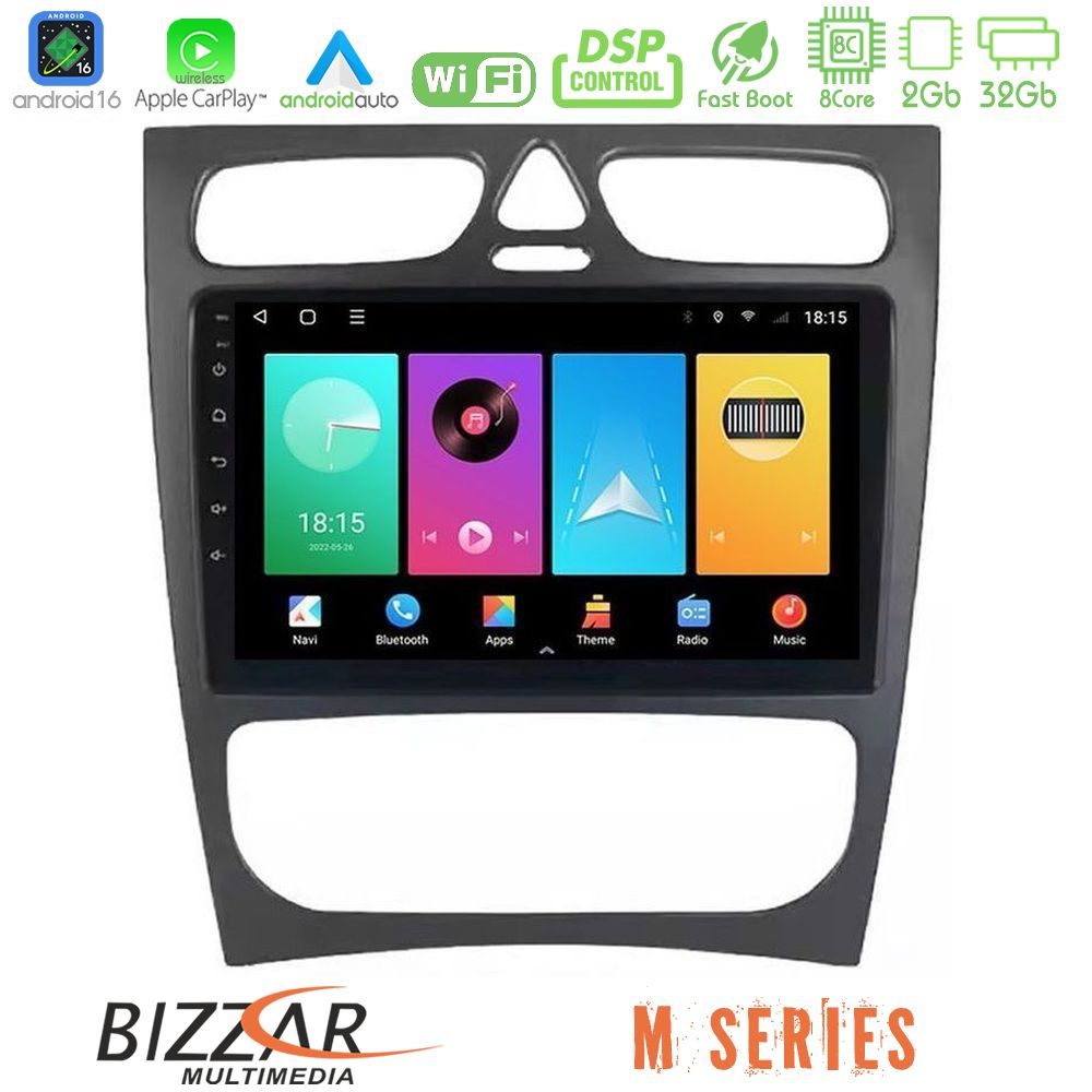 Bizzar M Series 8Core Android16 2+32GB Mercedes C Class (W203) Navigation Multimedia Tablet 9"