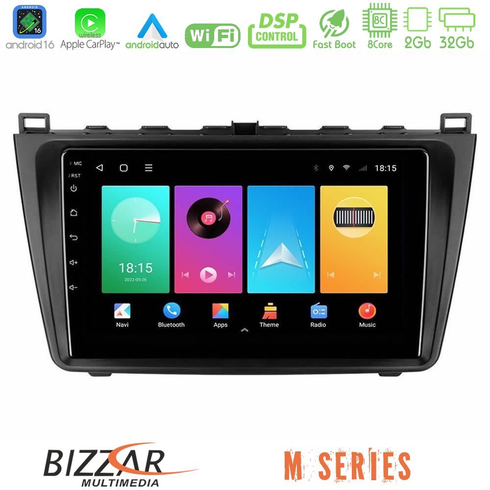 Bizzar M Series 8Core Android16 2+32GB Mazda 6 2008-2012 Navigation Multimedia Tablet 9"