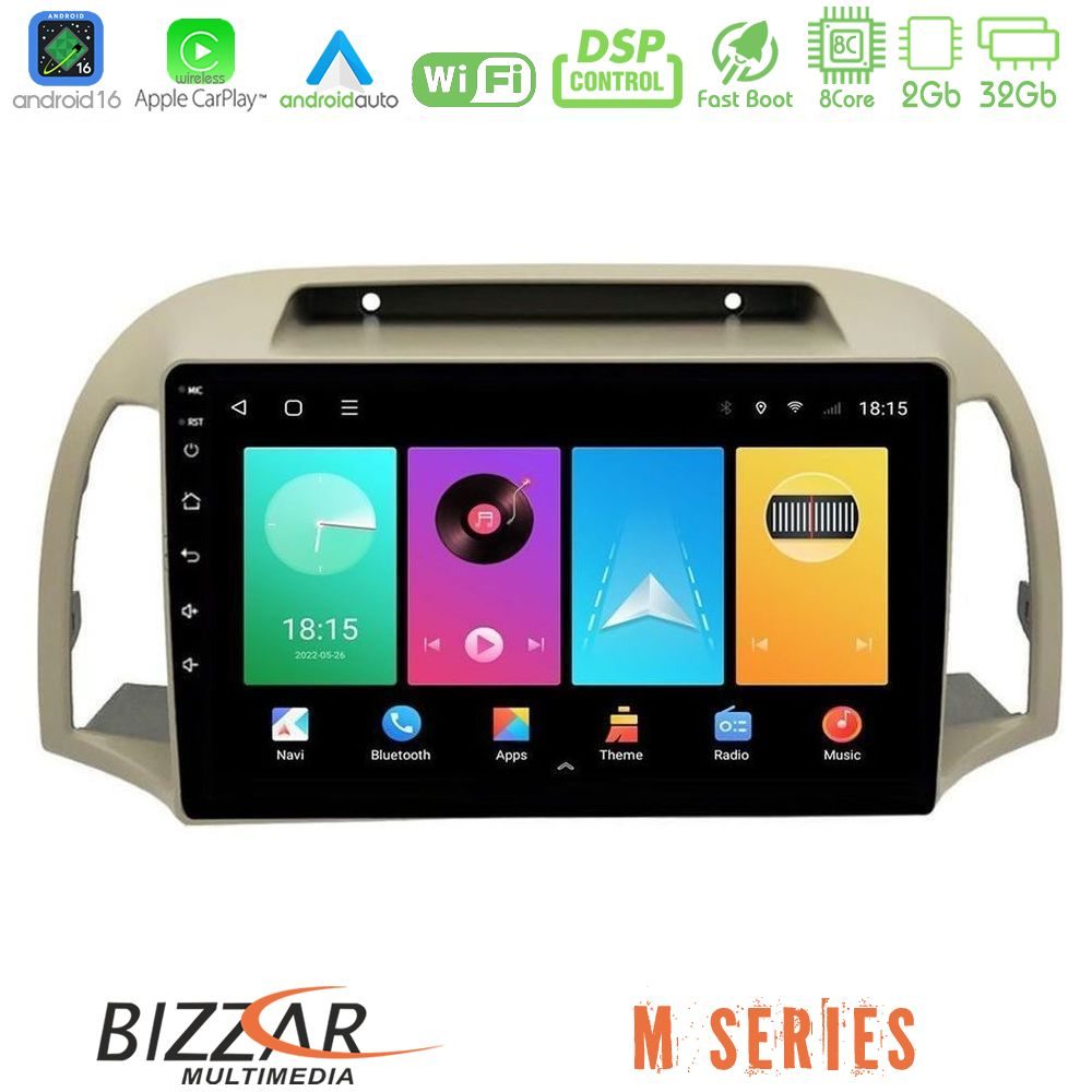 Bizzar M Series 8Core Android16 2+32GB Nissan Micra K12 2002-2010 Navigation Multimedia Tablet 9"