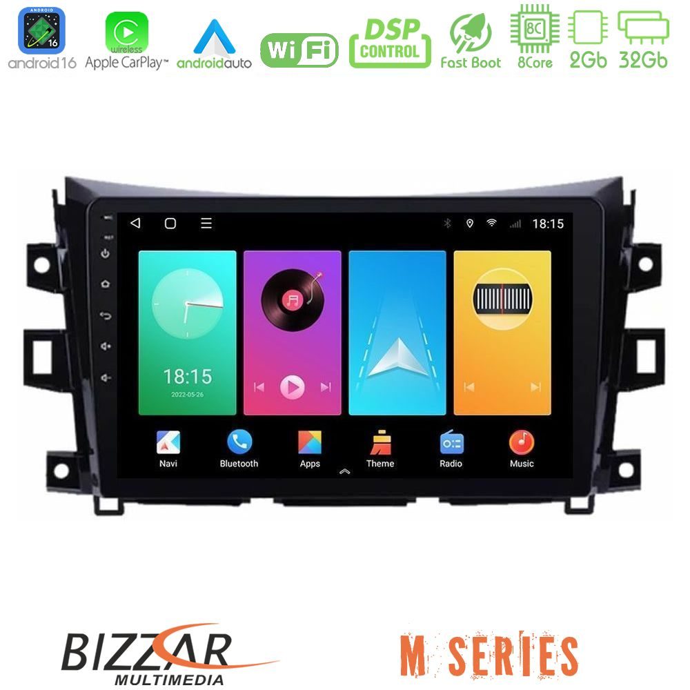 Bizzar M Series 8Core Android16 2+32GB  Nissan Navara NP300 Navigation Multimedia Tablet 9"