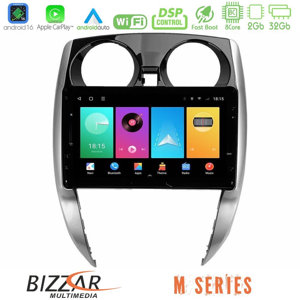 Bizzar M Series 8Core Android16 2+32GB  Nissan Note 2013-2018 Navigation Multimedia Tablet 10"
