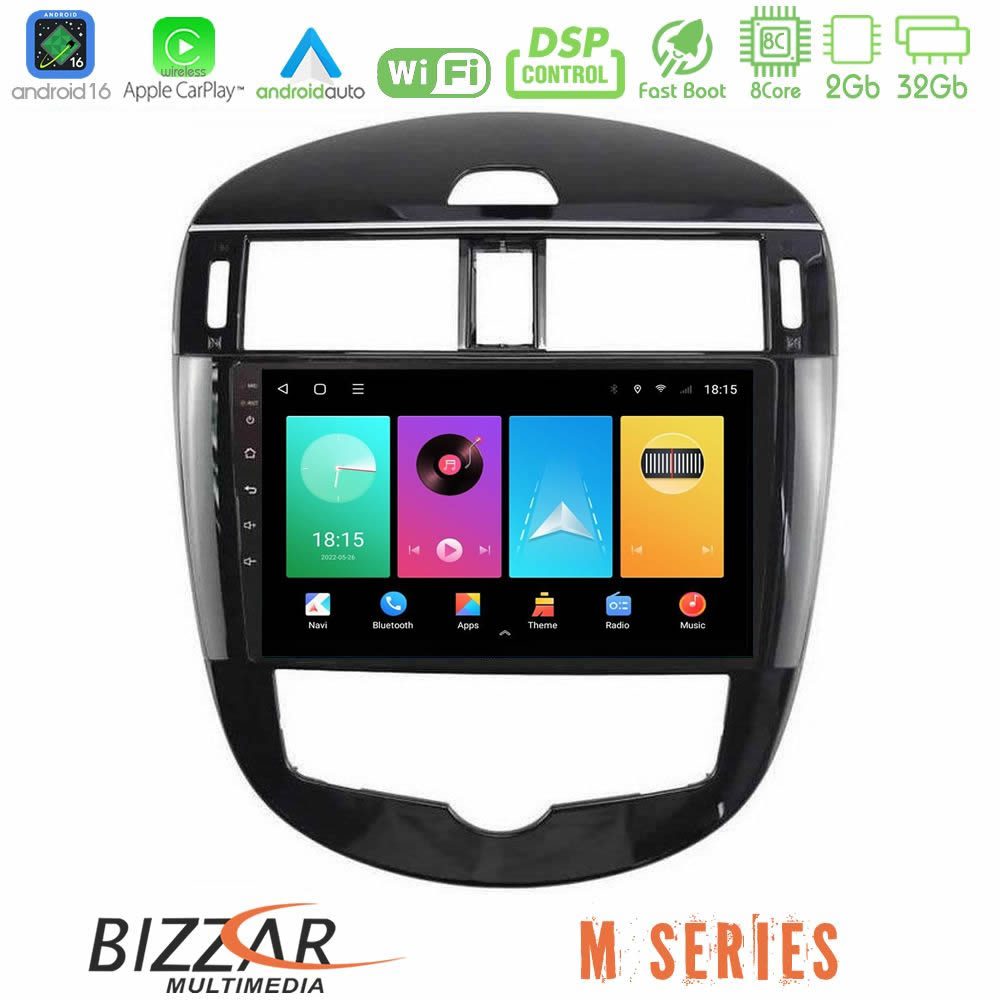 Bizzar M Series 8Core Android16 2+32GB  Nissan Pulsar 2015-2018 Navigation Multimedia Tablet 9"