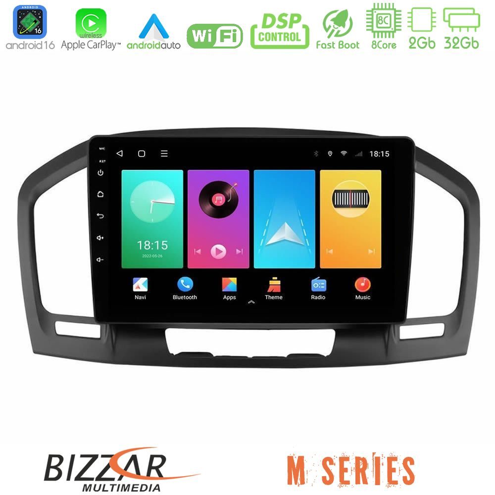 Bizzar M Series 8Core Android16 2+32GB  Opel Insignia 2008-2013 Navigation Multimedia Tablet 9"