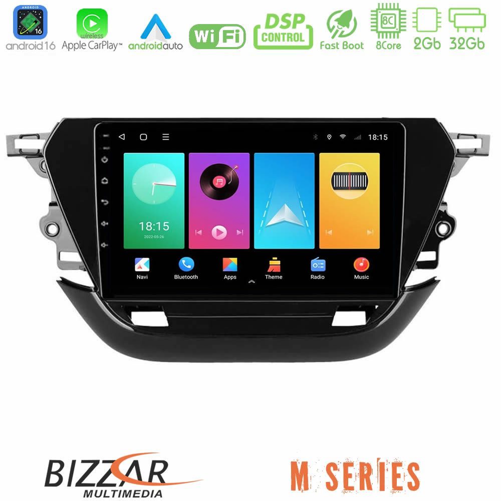 Bizzar M Series 8Core Android16 2+32GB  Opel Corsa F 2019-2023 Navigation Multimedia Tablet 9"