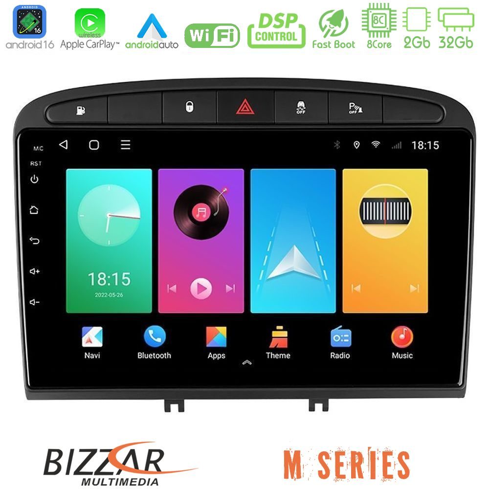 Bizzar M Series 8Core Android16 2+32GB Peugeot 308/RCZ Navigation Multimedia Tablet 9"