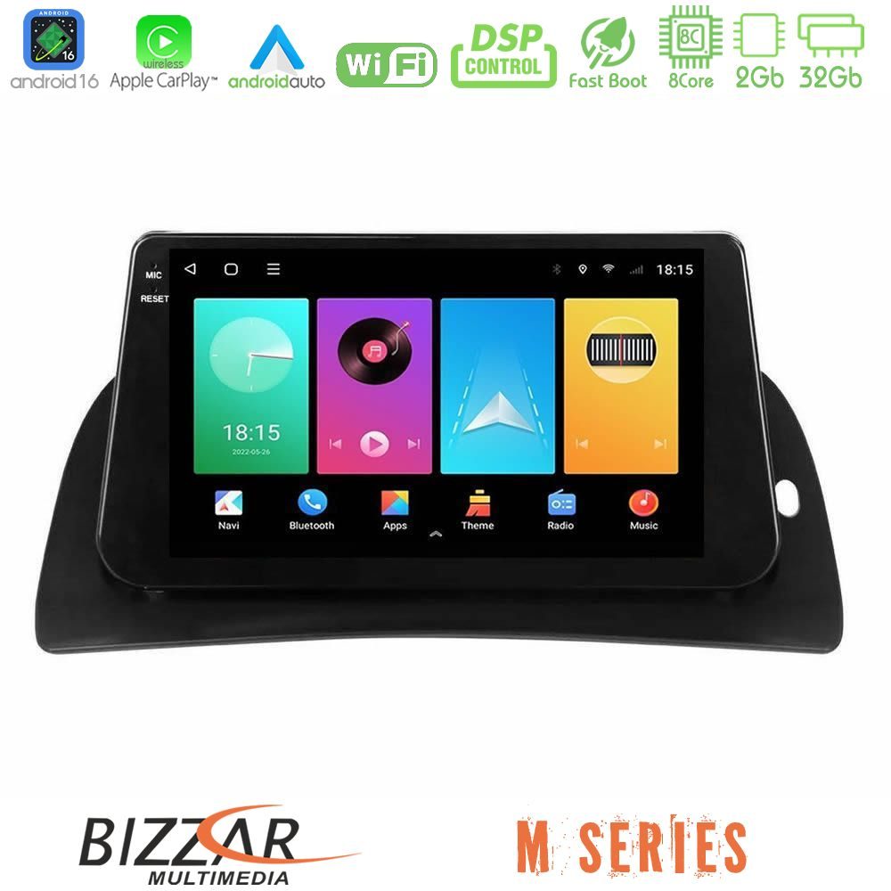 Bizzar M Series 8Core Android16 2+32GB  Renault Kangoo 2014-2018 Navigation Multimedia Tablet 9"