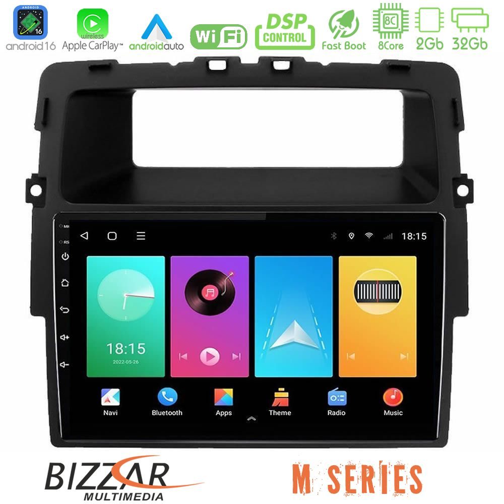 Bizzar M Series 8Core Android16 2+32GB Renault/Nissan/Opel Navigation Multimedia Tablet 10"