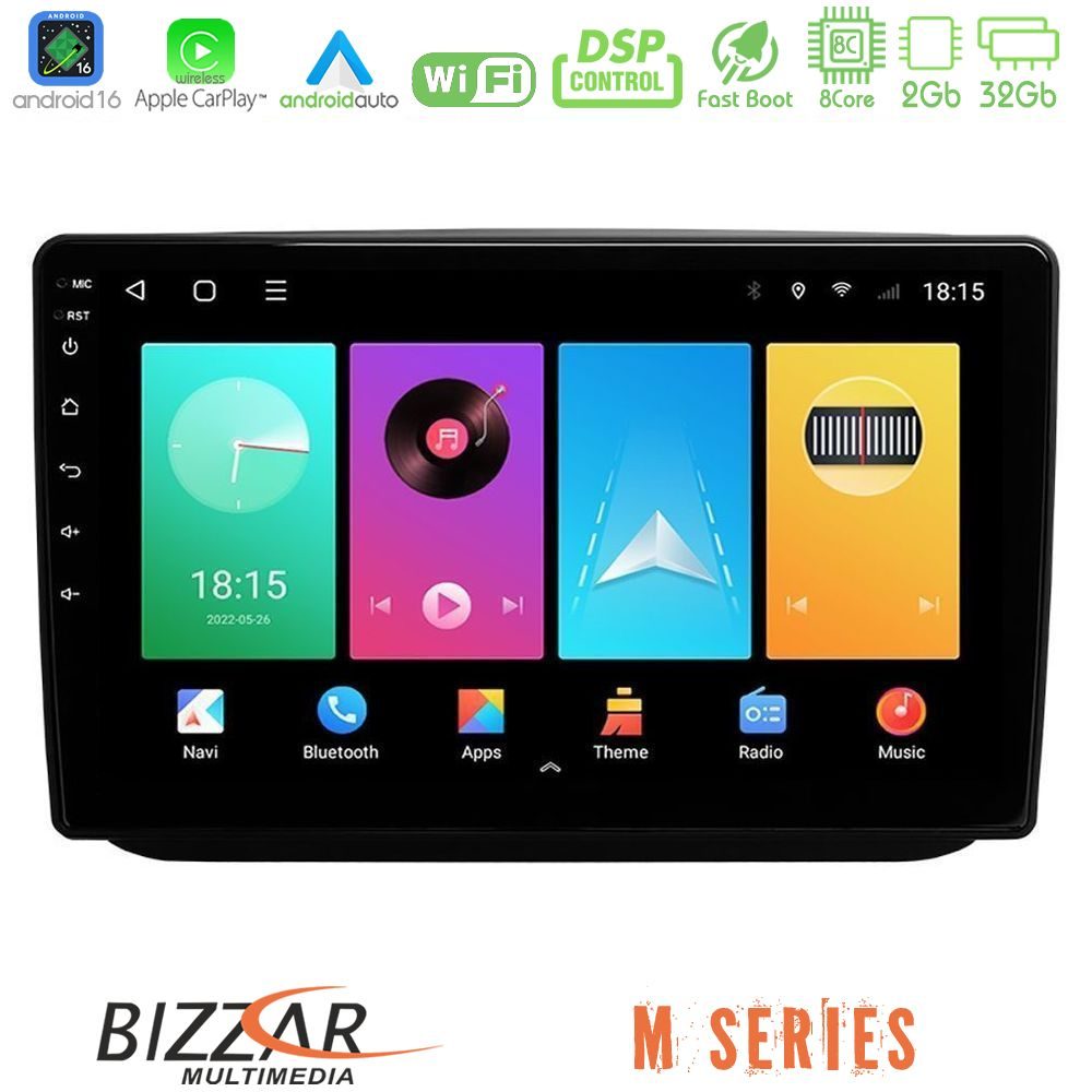 Bizzar M Series 8Core Android16 2+32GB  Skoda Fabia 2007-2014 Navigation Multimedia Tablet 10"