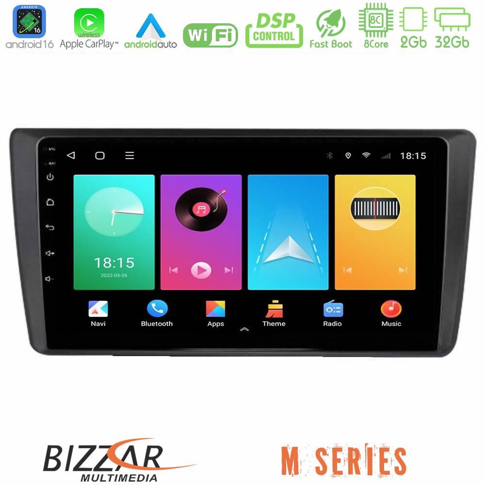 Bizzar M Series 8Core Android16 2+32GB  Skoda Octavia 2004-2012 Navigation Multimedia Tablet 9"