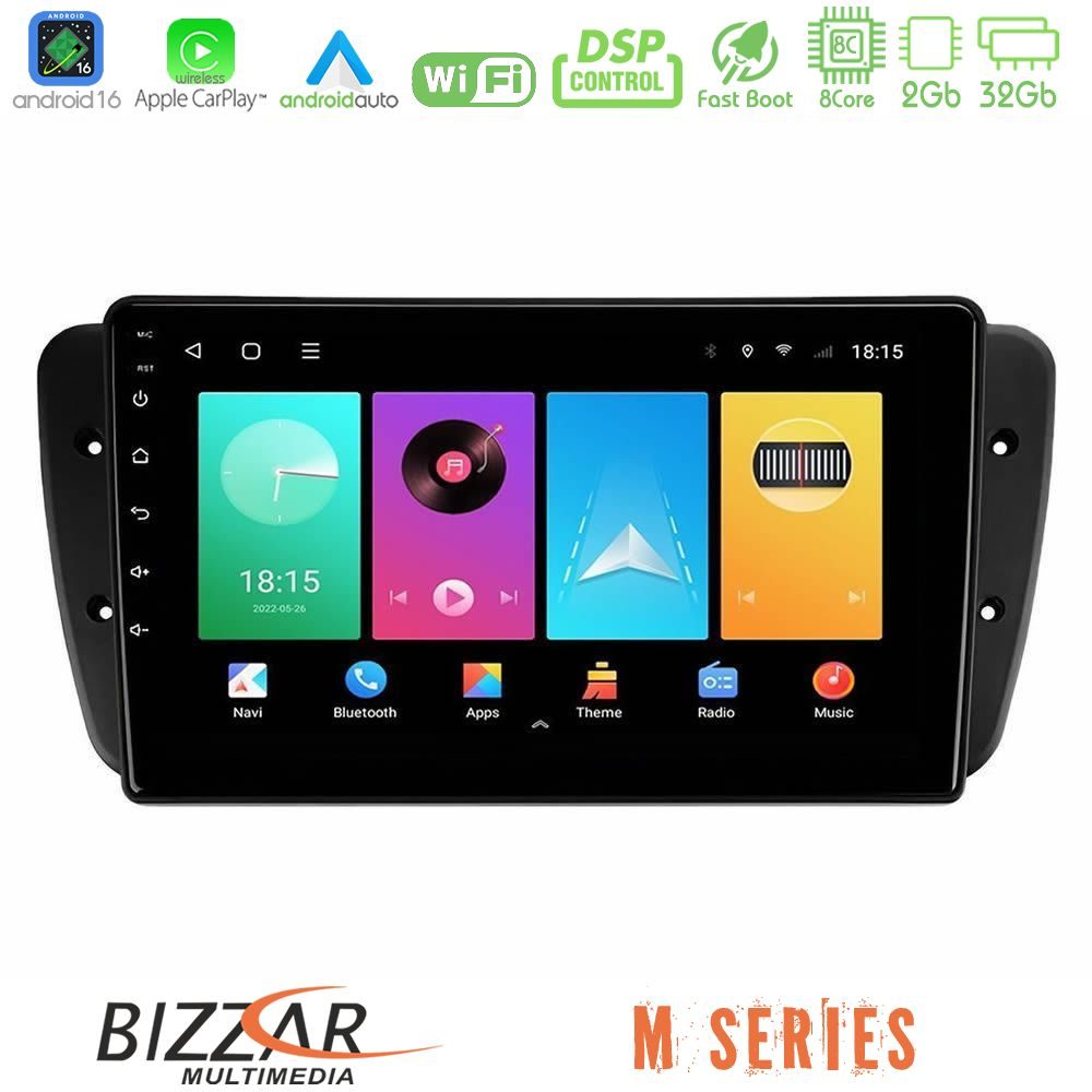 Bizzar M Series 8Core Android16 2+32GB  Seat Ibiza 2008-2012 Navigation Multimedia Tablet 9"