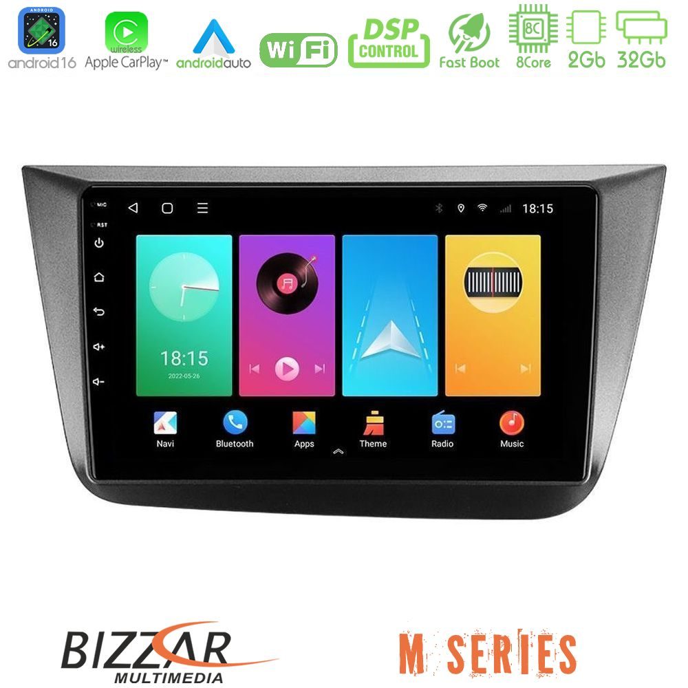 Bizzar M Series 8Core Android16 2+32GB Seat Altea 2004-2015 Navigation Multimedia Tablet 9"