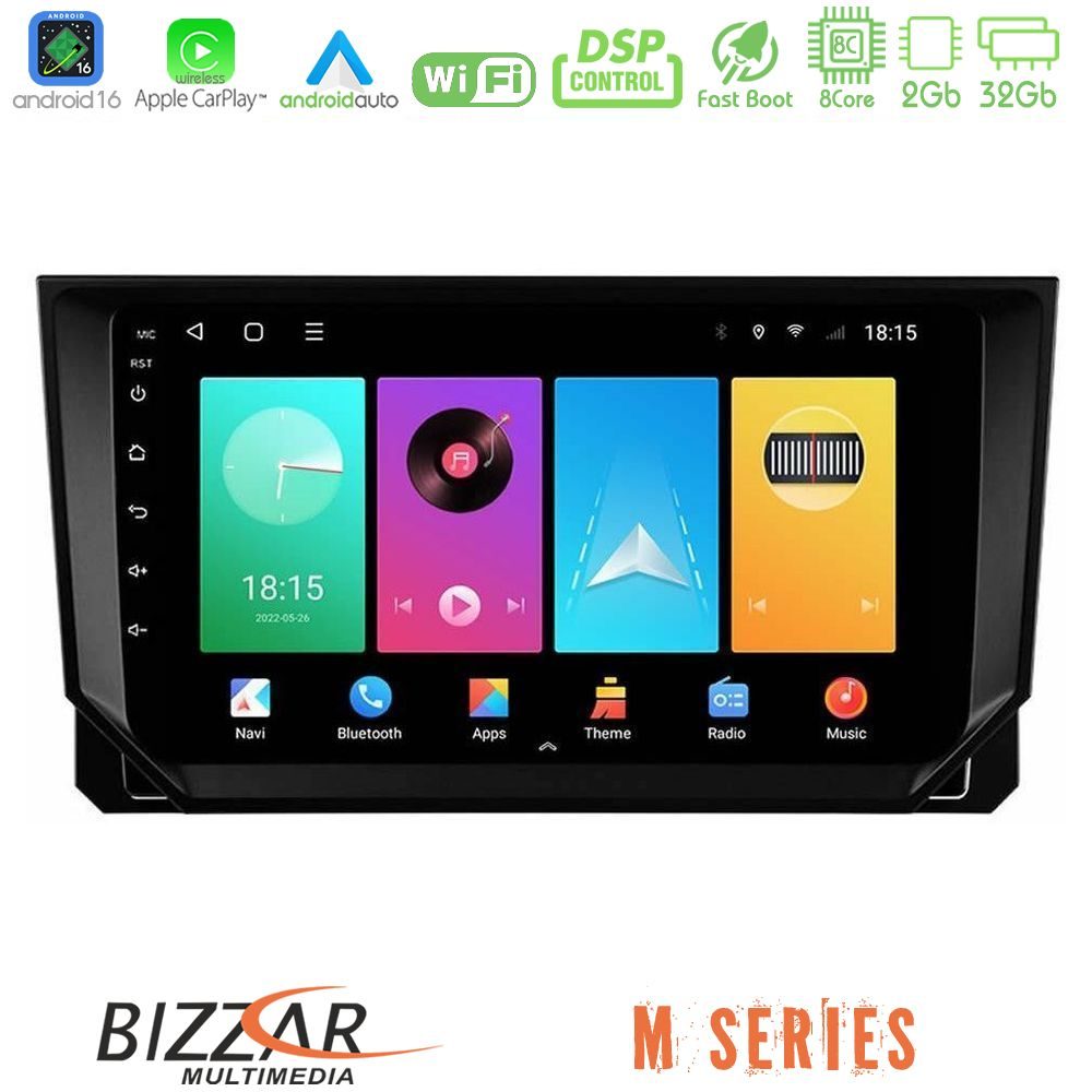 Bizzar M Series 8Core Android16 2+32GB Seat Arona/Ibiza Navigation Multimedia Tablet 9"