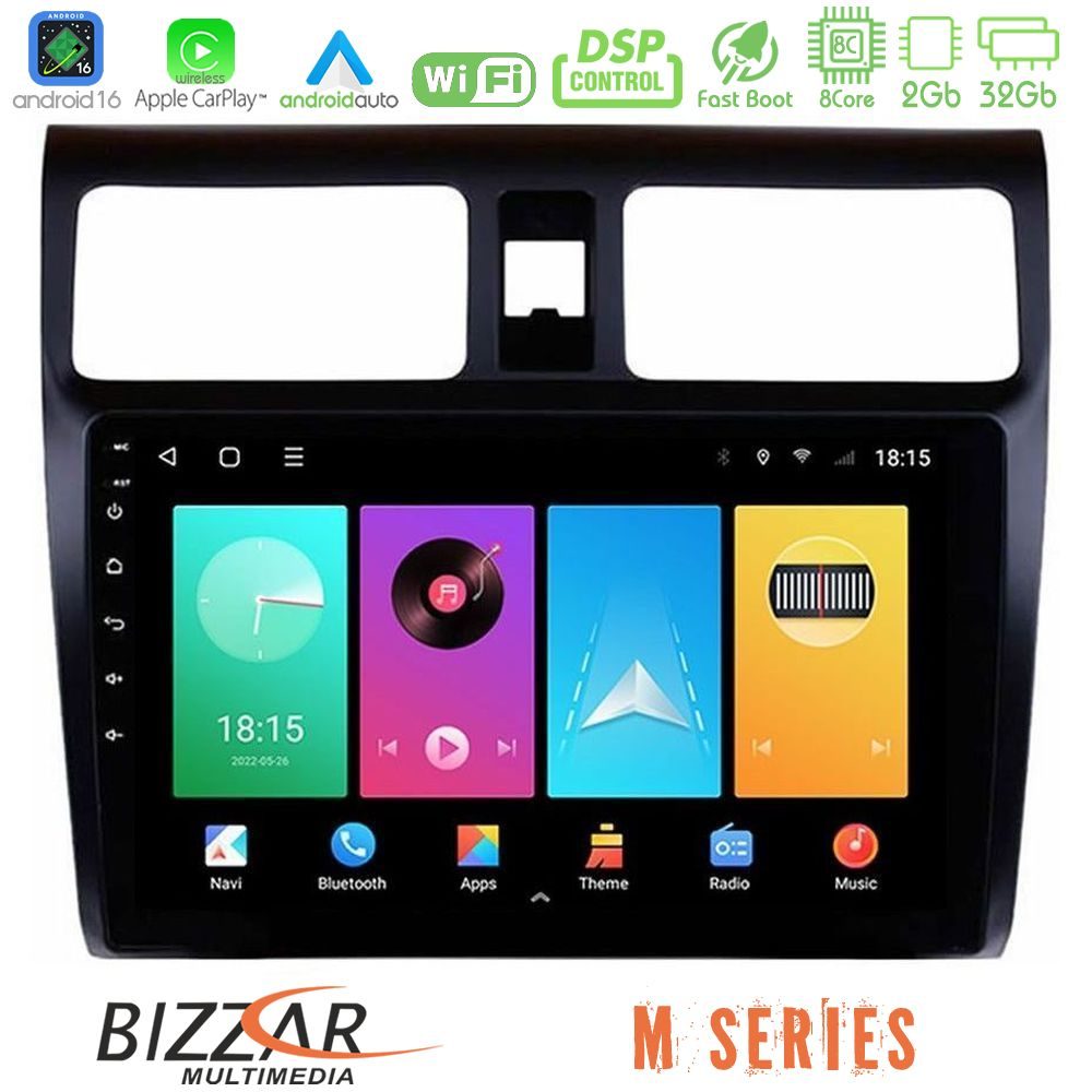 Bizzar M Series 8Core Android16 2+32GB Suzuki Swift 2005-2010 Navigation Multimedia Tablet 10"