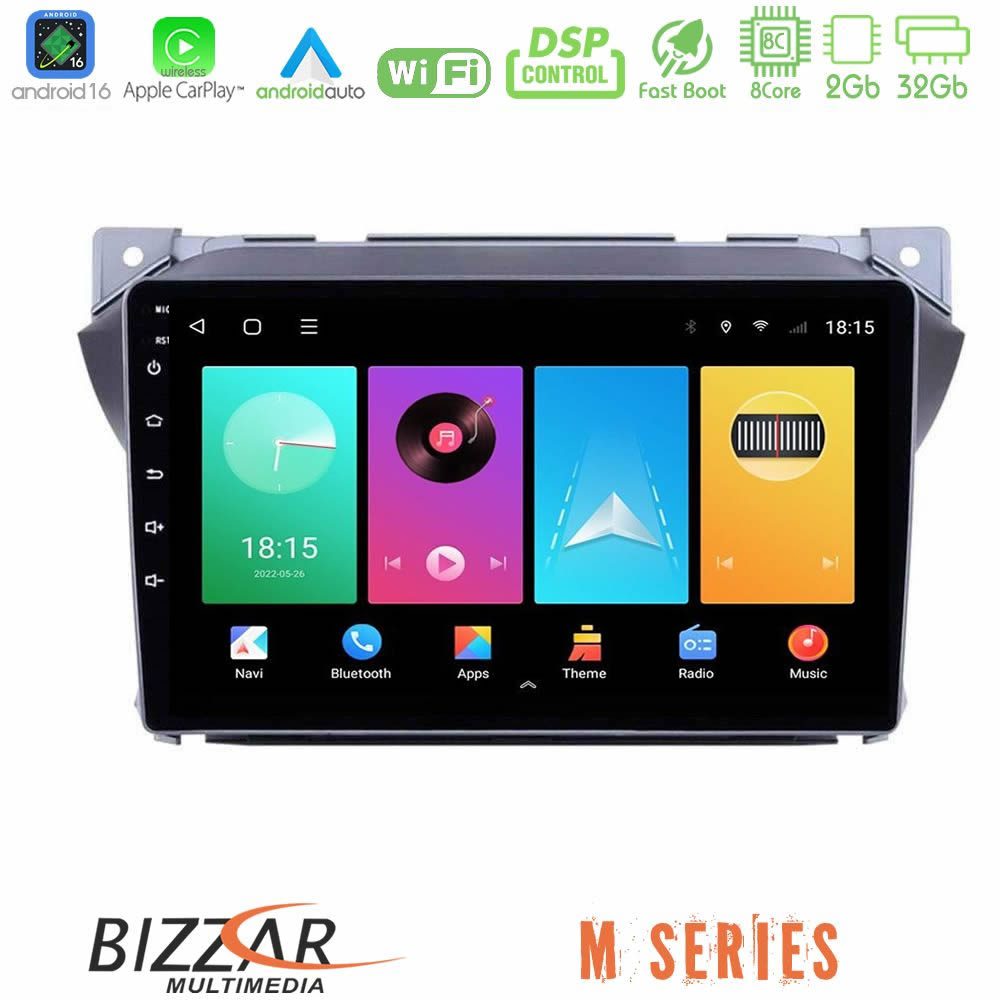 Bizzar M Series 8Core Android16 2+32GB Suzuki Alto amp; Nissan Pixo Navigation Multimedia Tablet 9"