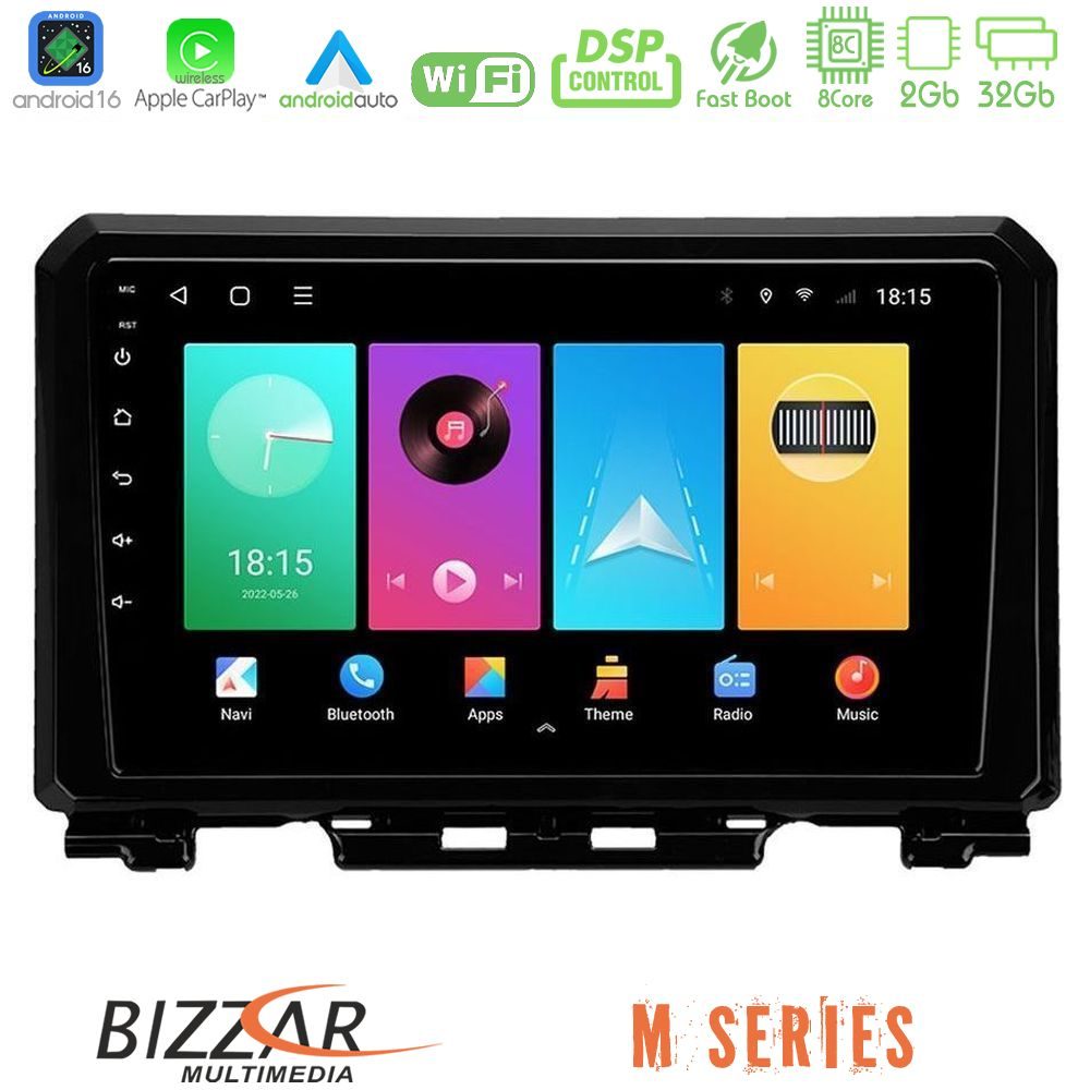 Bizzar M Series 8Core Android16 2+32GB  Suzuki Jimny 2018-2022 Navigation Multimedia Tablet 9"