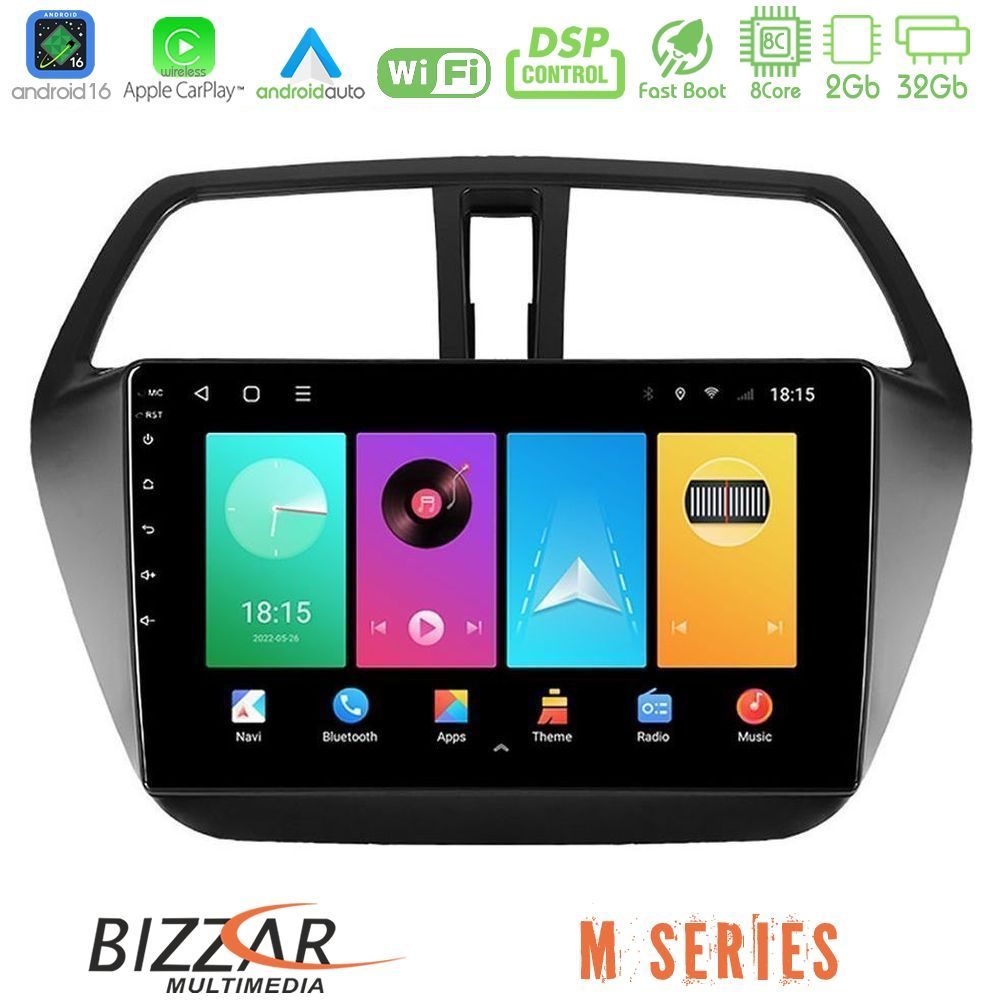 Bizzar M Series 8Core Android16 2+32GB Suzuki SX4 S-Cross Navigation Multimedia Tablet 9"