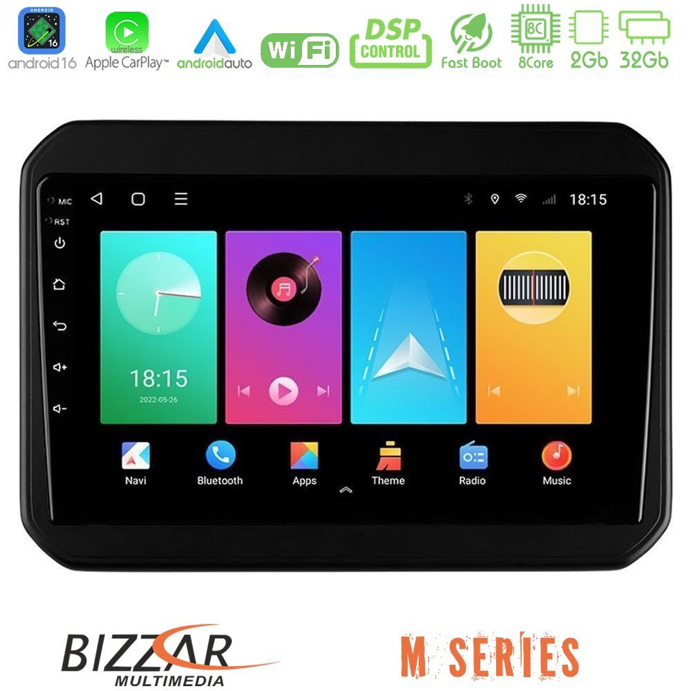 Bizzar M Series 8Core Android16 2+32GB  Suzuki Ignis Navigation Multimedia Tablet 9"