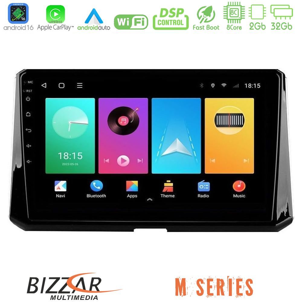 Bizzar M Series 8Core Android16 2+32GB Toyota Corolla 2019-2022 Navigation Multimedia Tablet 10"