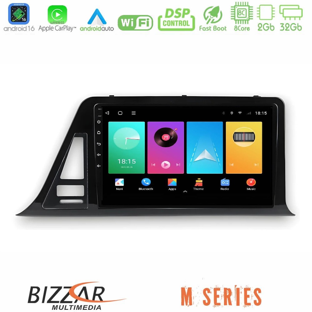 Bizzar M Series 8Core Android16 2+32GB Toyota CH-R RHD Navigation Multimedia Tablet 9"