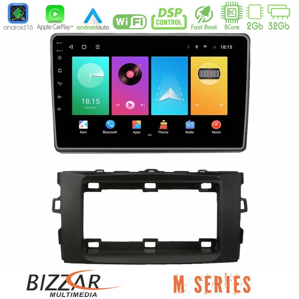 Bizzar M Series 8Core Android16 2+32GB Toyota Auris 2013-2016 Navigation Multimedia Tablet 10"