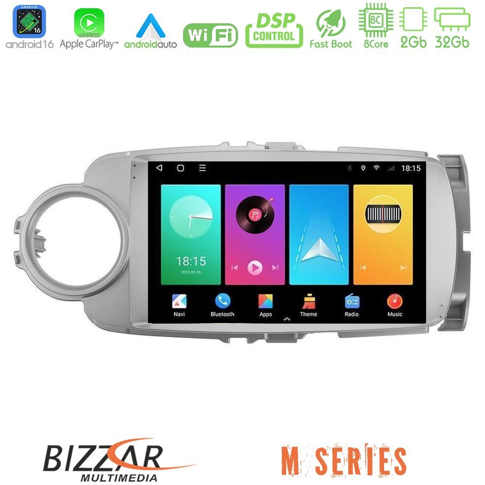 Bizzar M Series 8Core Android16 2+32GB Toyota Yaris Navigation Multimedia Tablet 9"