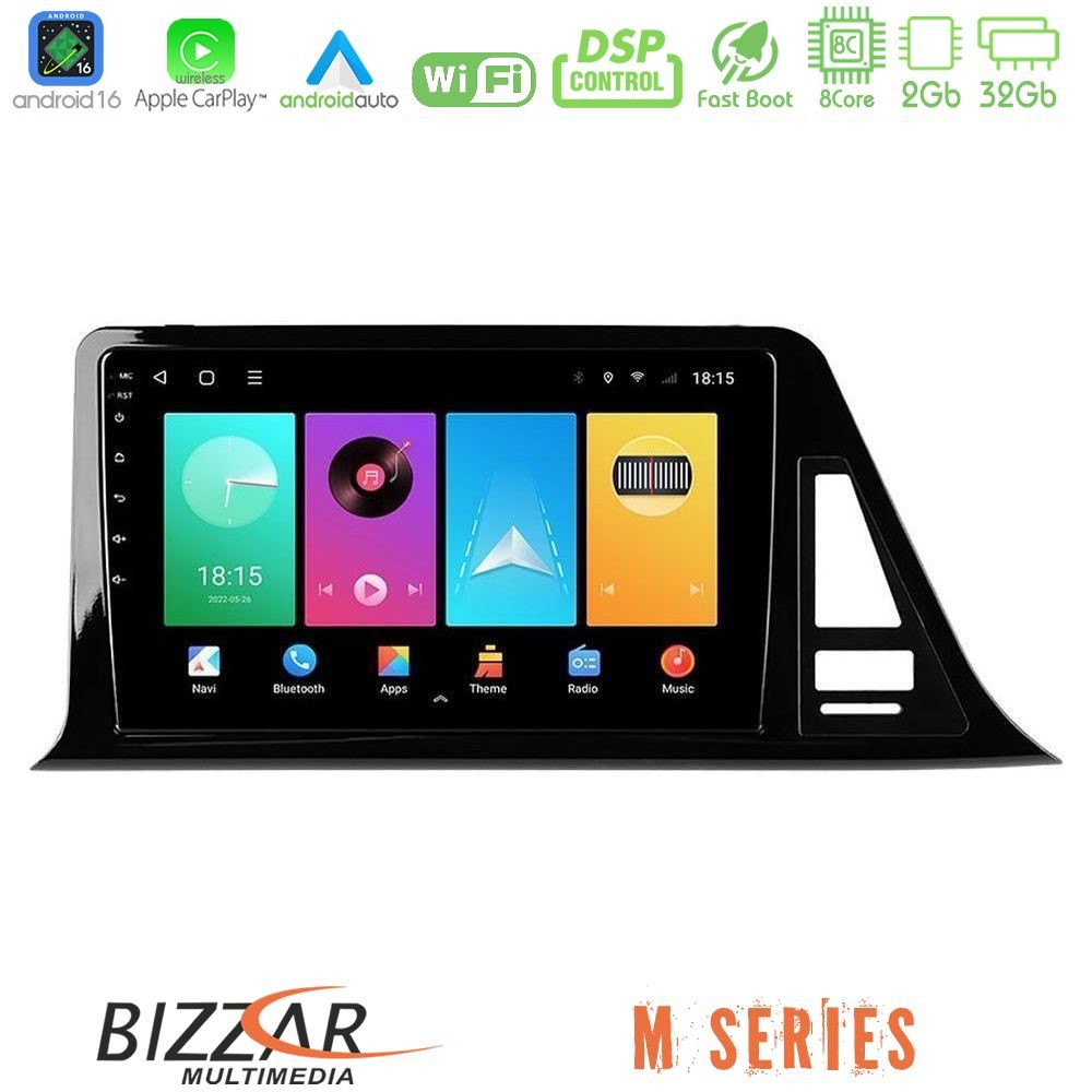 Bizzar M Series 8Core Android16 2+32GB Toyota CH-R Navigation Multimedia Tablet 9"
