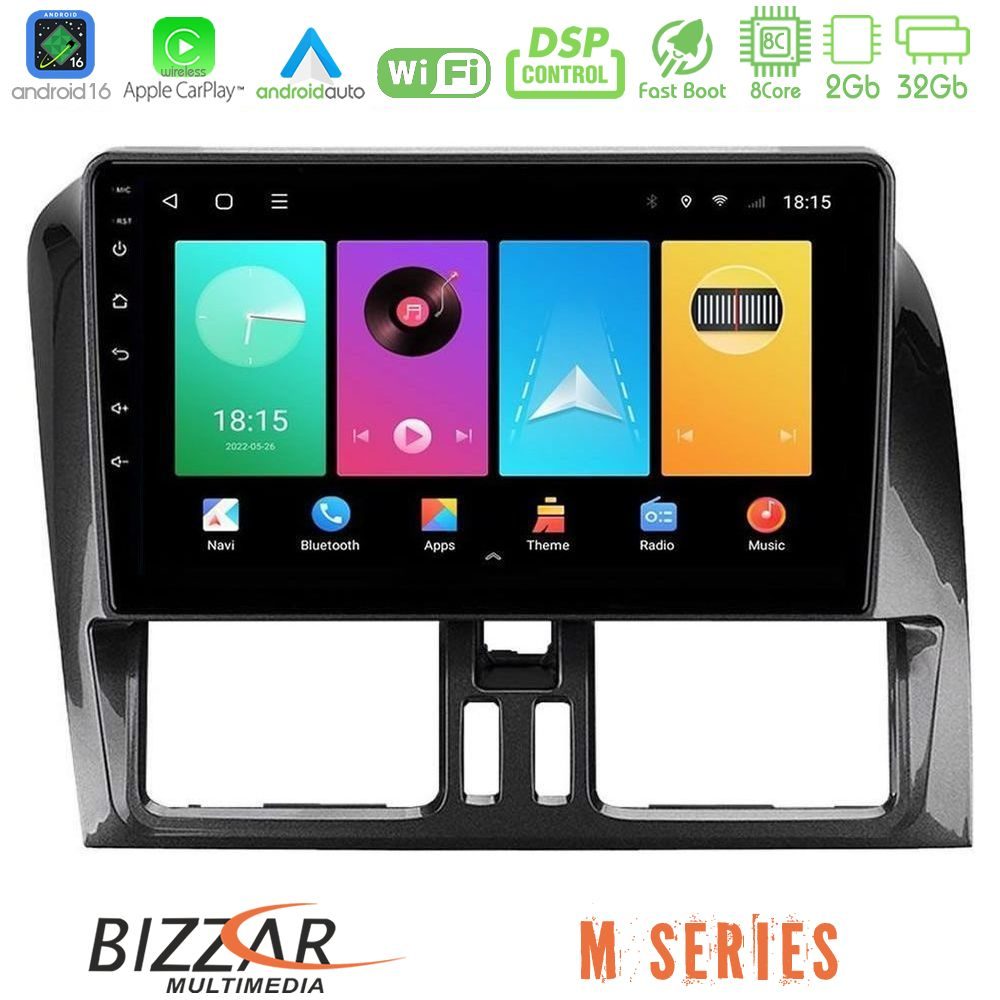 Bizzar M Series 8Core Android16 2+32GB Volvo XC60 2009-2012 Navigation Multimedia Tablet 9"