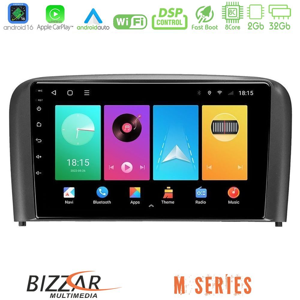 Bizzar M Series 8Core Android16 2+32GB Volvo S80 1998-2006 Navigation Multimedia Tablet 9"